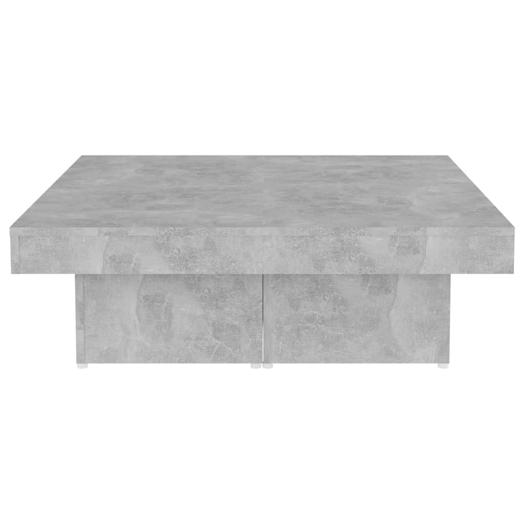 vidaXL Mesa de centro 90x90x28 cm contraplacado cinzento cimento