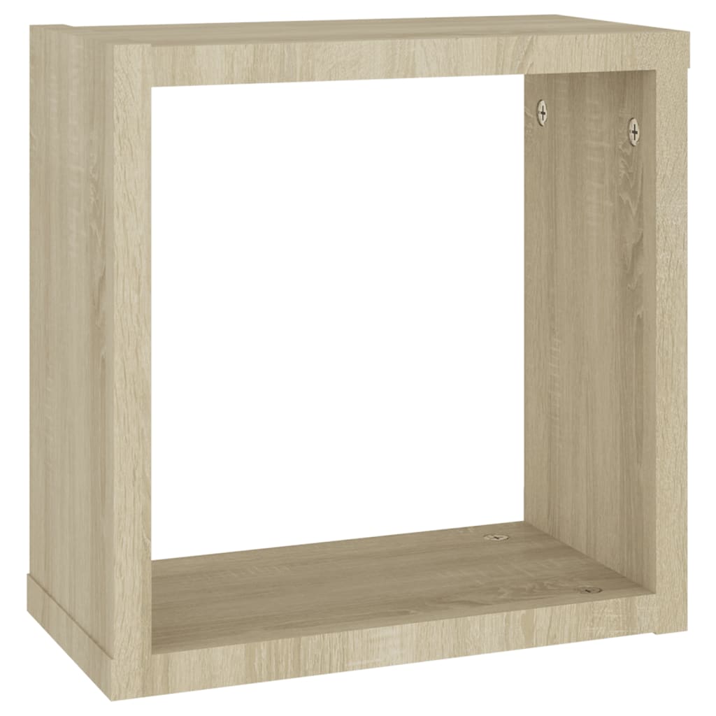 vidaXL Prateleiras de parede em forma de cubo 4 pcs 30x15x30cm sonoma