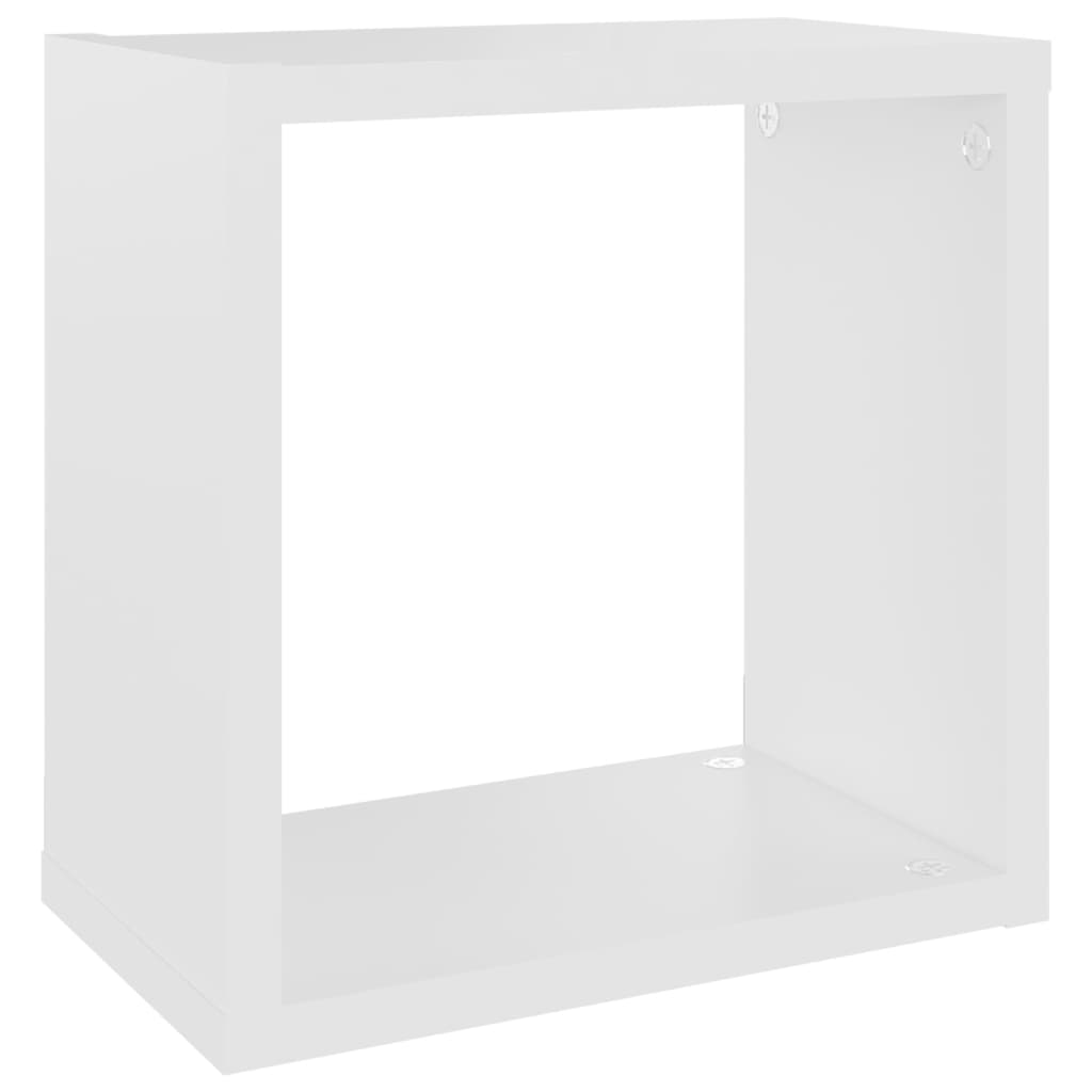 vidaXL Prateleiras parede forma de cubo 4 pcs 26x15x26cm branco/sonoma