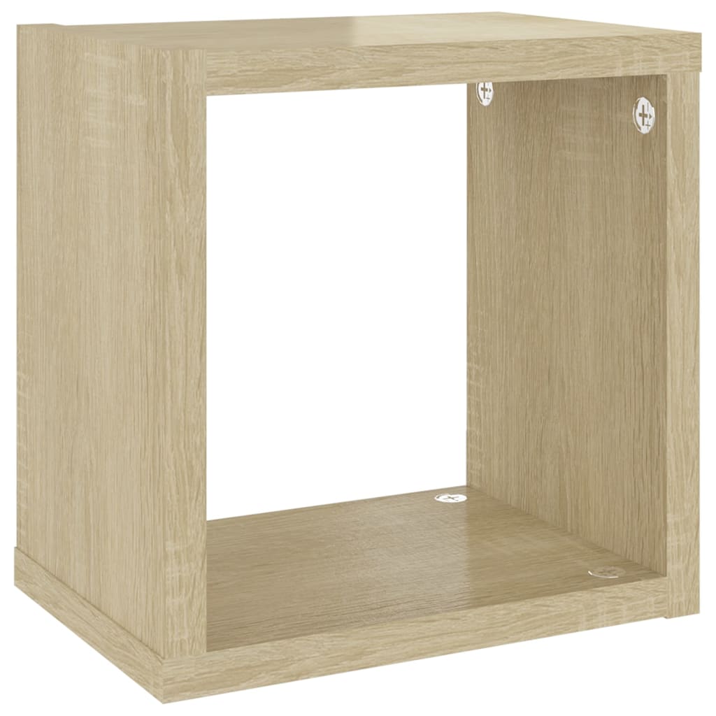 vidaXL Prateleiras de parede em forma de cubo 4 pcs 22x15x22 cm sonoma