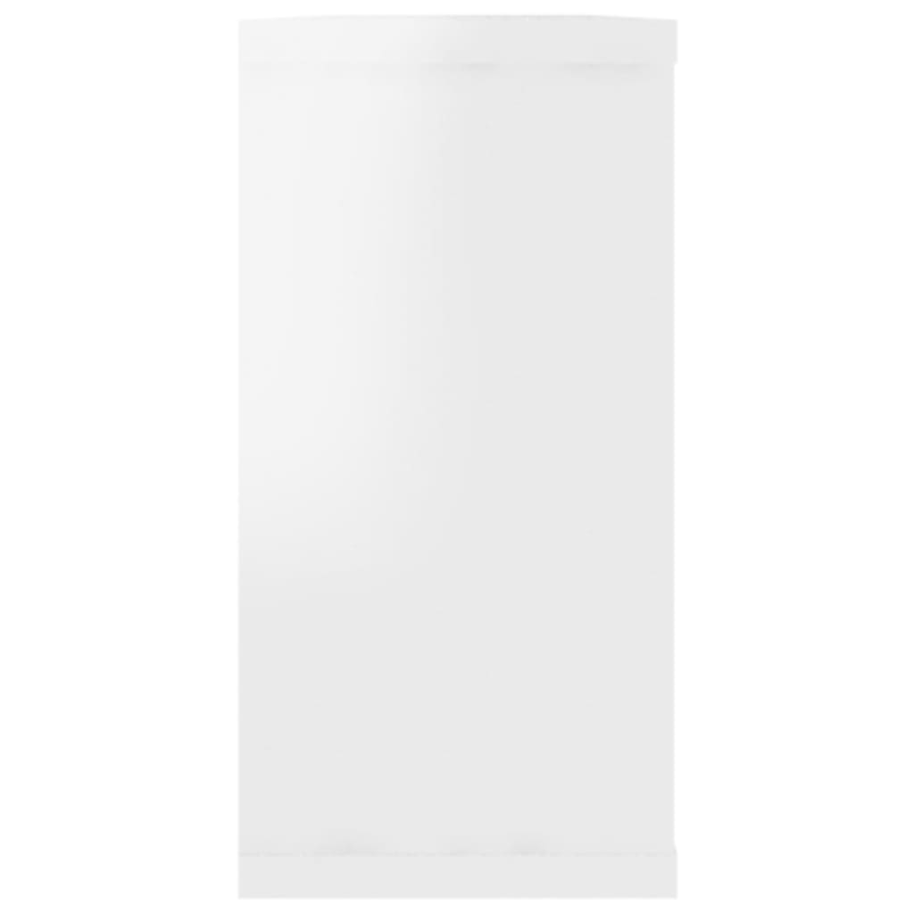 vidaXL Estantes parede cúbicas 2pcs contrap. 100x15x30cm branco brilh.