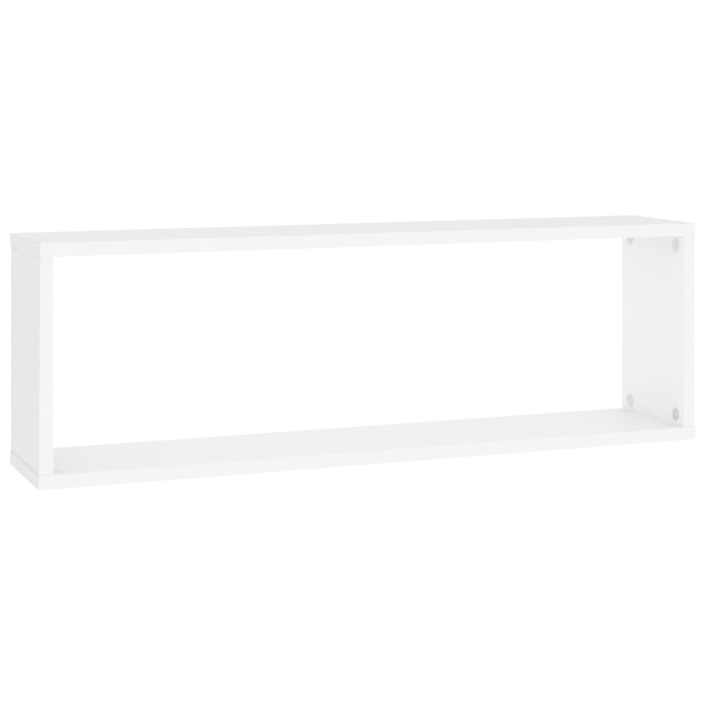 vidaXL Estantes de parede cúbicas 2 pcs contrapl. 80x15x26,5 cm branco