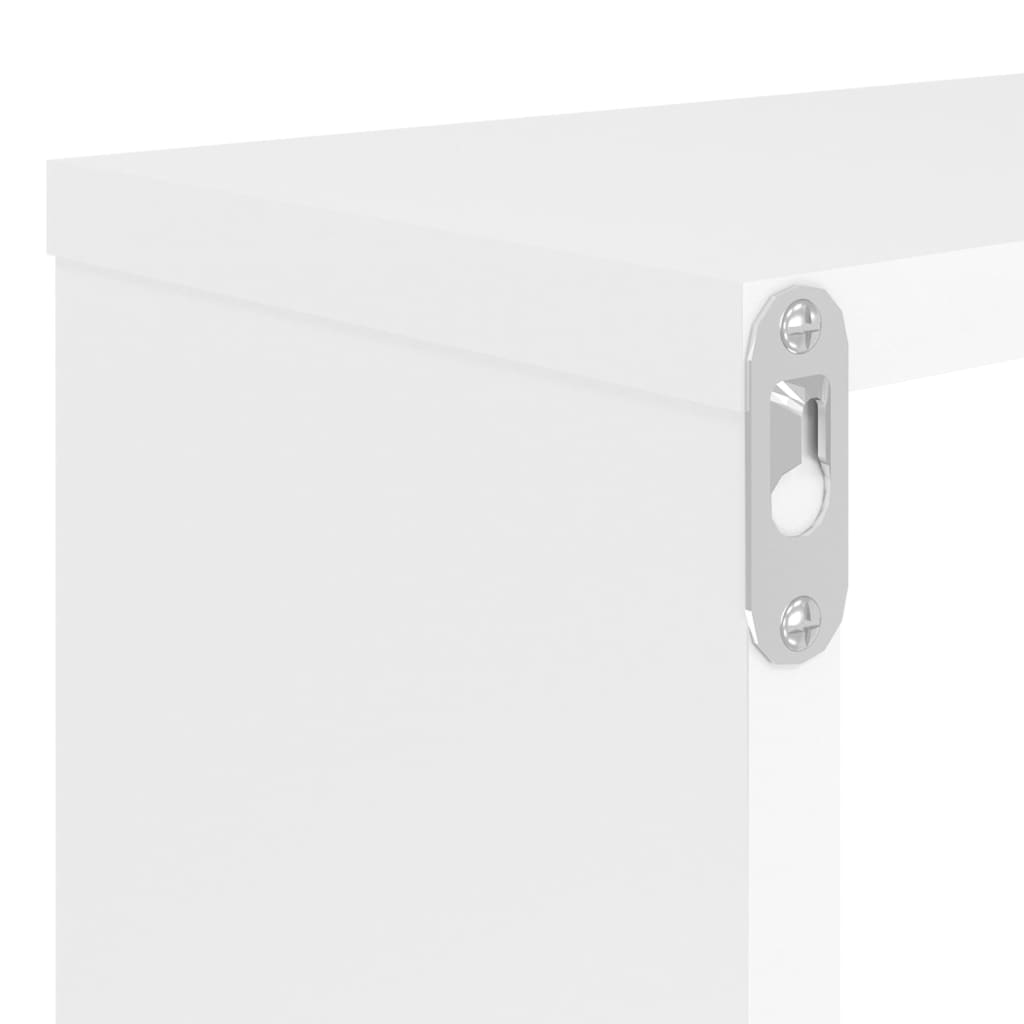 vidaXL Estantes de parede cúbicas 2 pcs contrapl. 80x15x26,5 cm branco