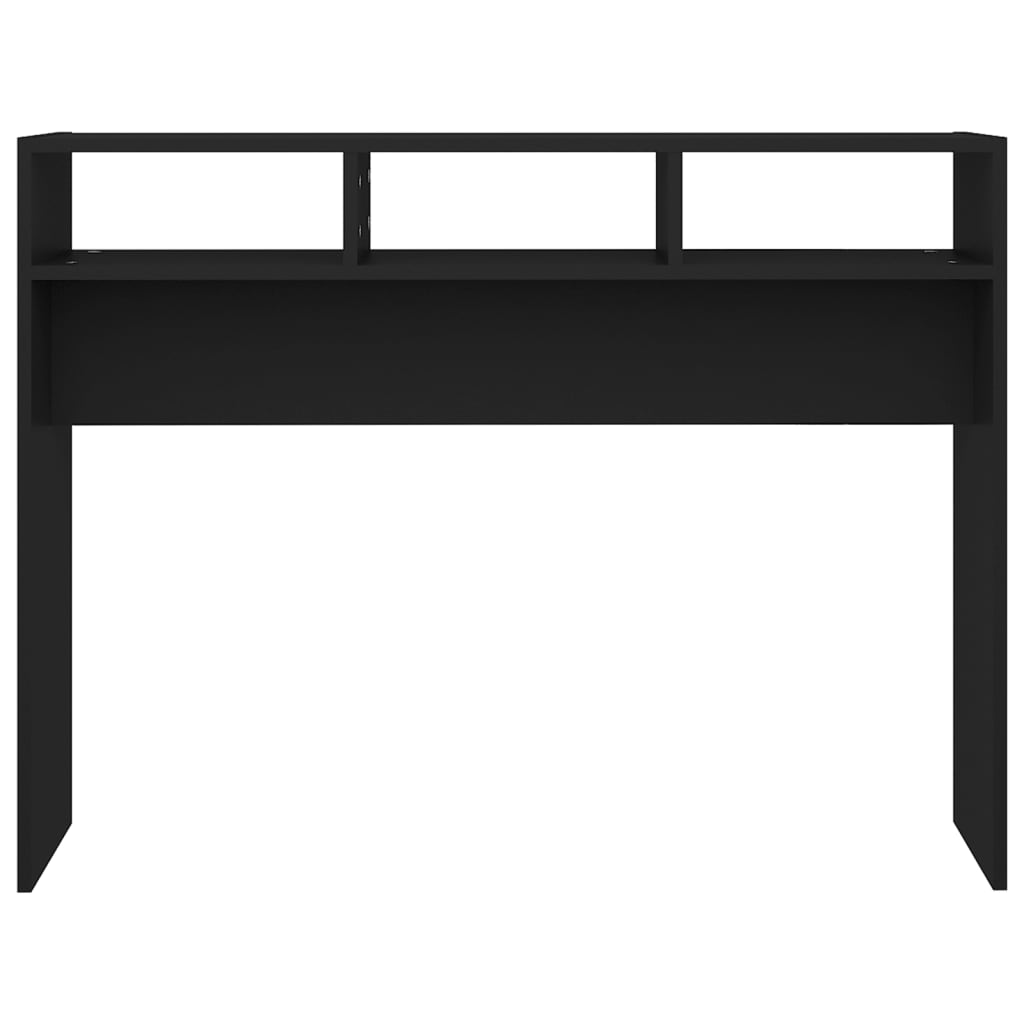 vidaXL Mesa consola 105x30x80 cm contraplacado preto