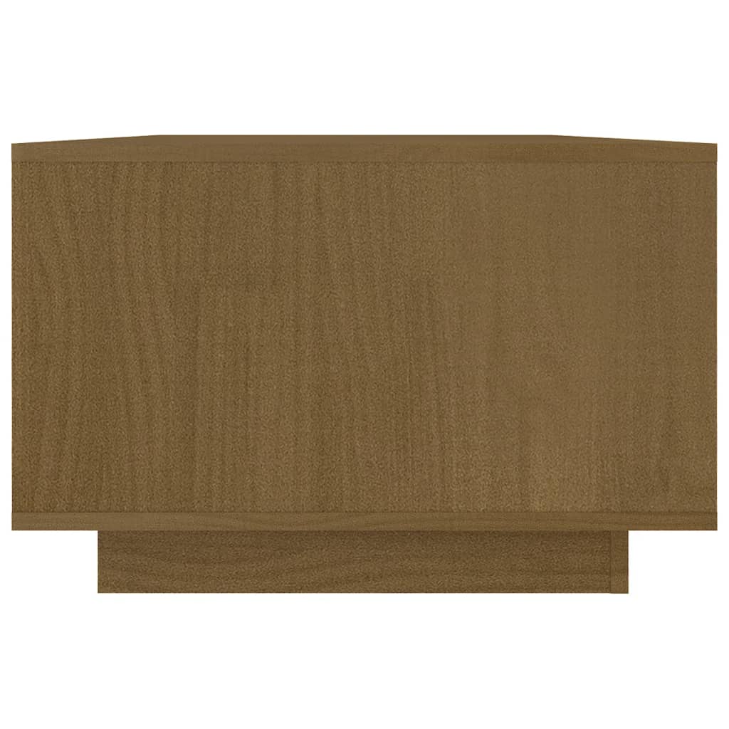 vidaXL Mesa de centro 110x50x33,5 cm pinho maciço castanho mel