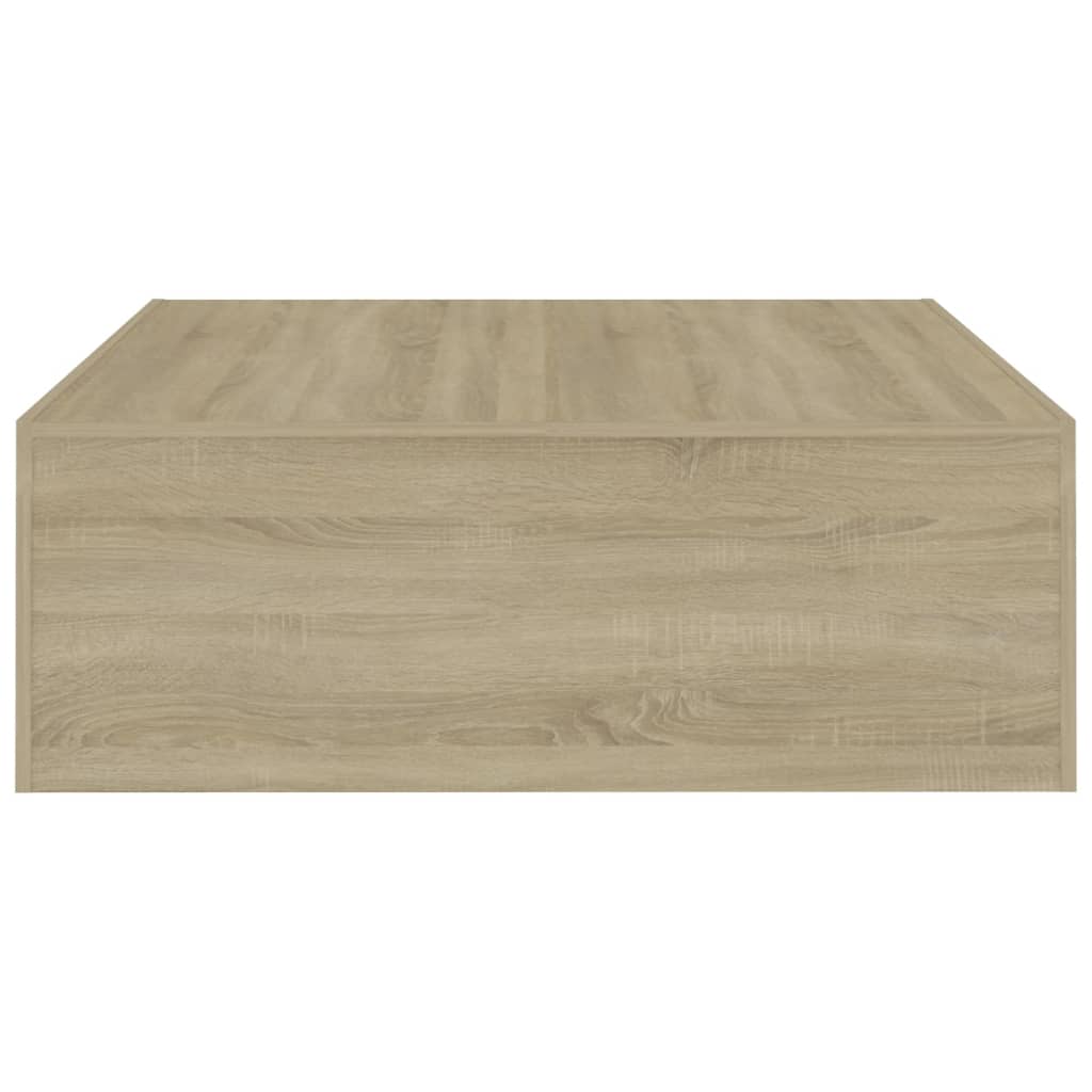 vidaXL Mesa de centro 100x100x35 cm contraplacado carvalho sonoma