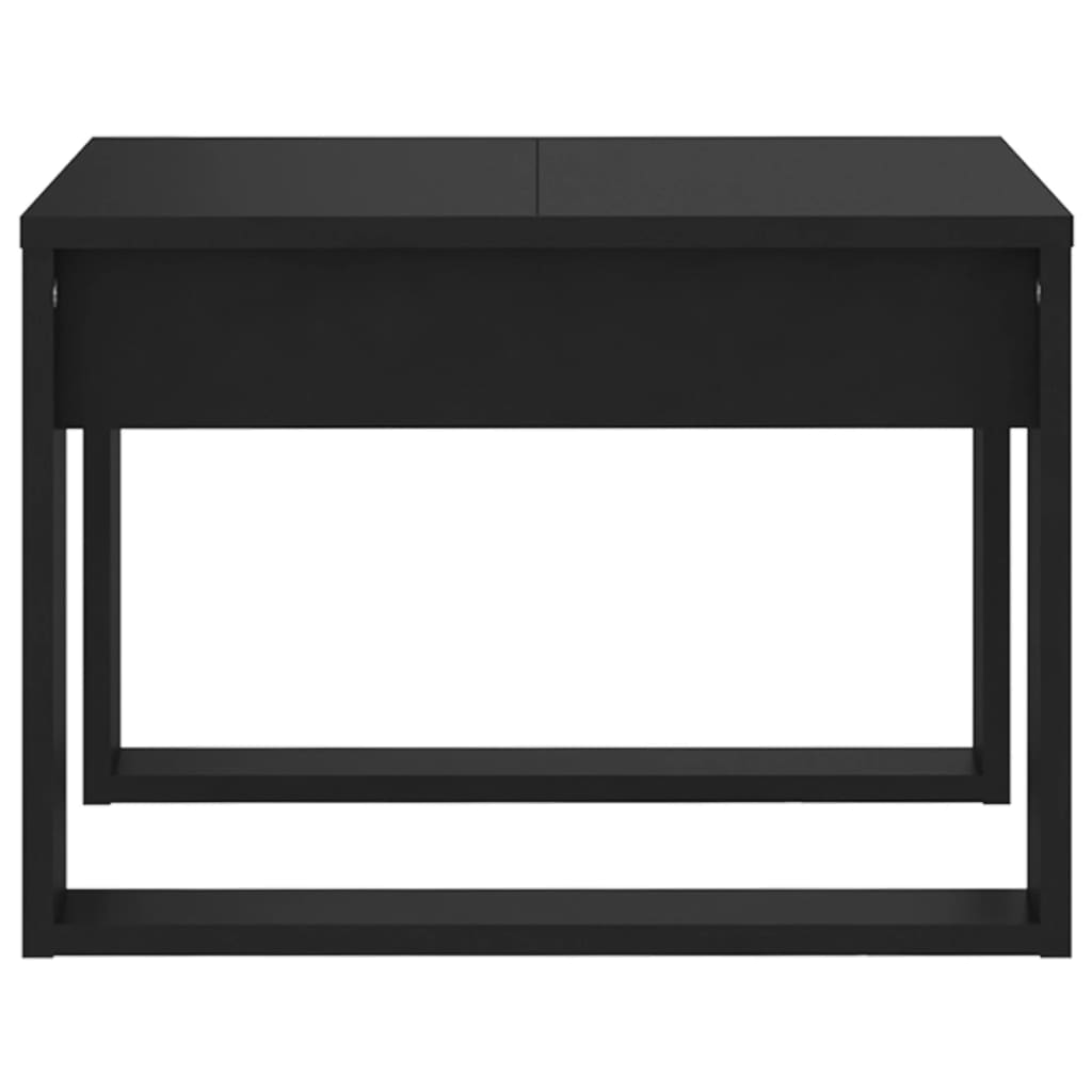 vidaXL Mesa de apoio 50x50x35 cm contraplacado preto