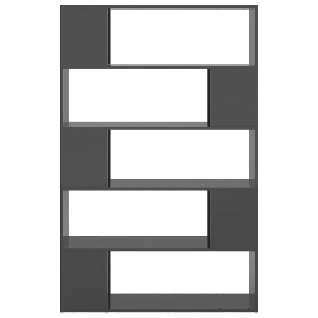 vidaXL Estante/divisória derivados de madeira cinzento brilhante