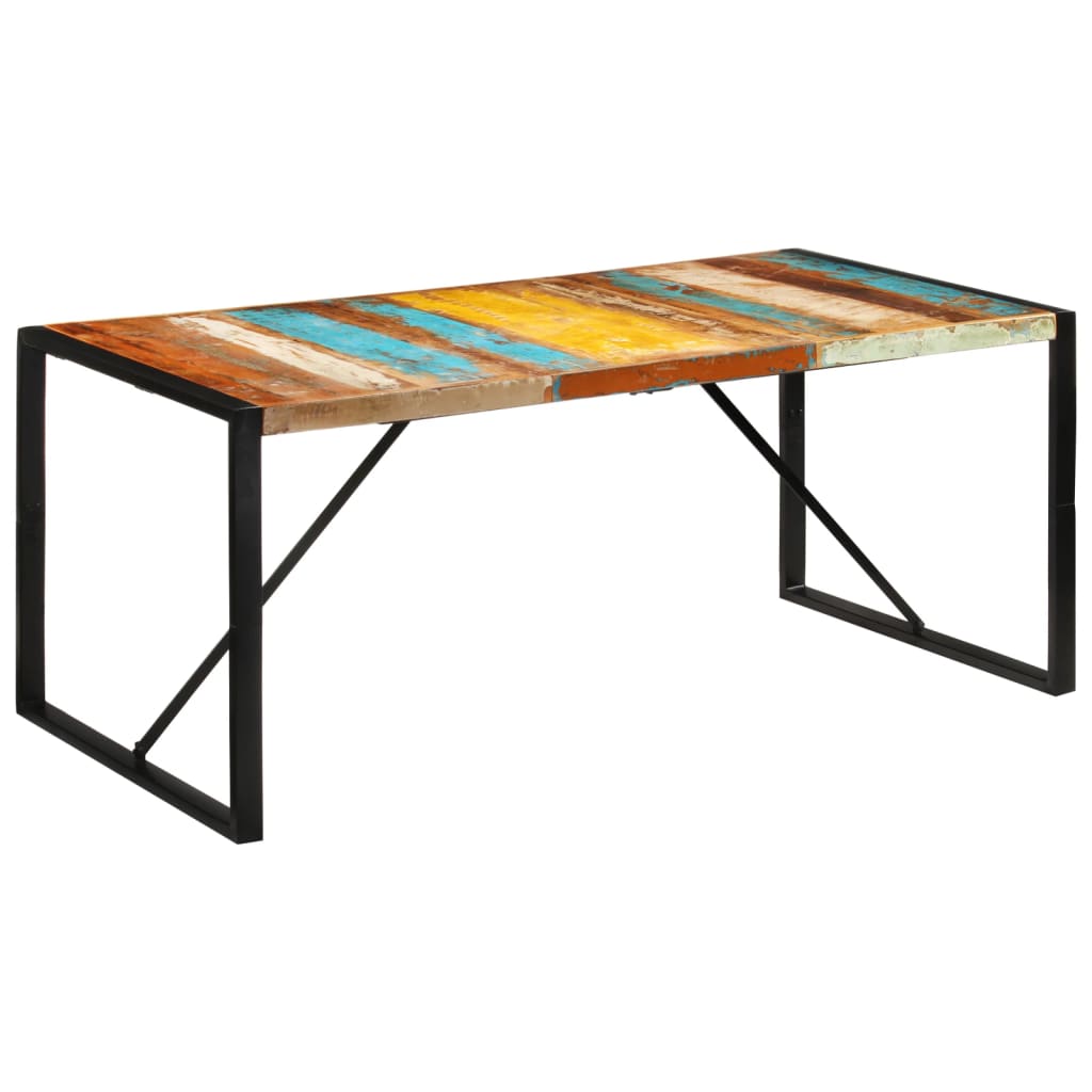 vidaXL Mesa de jantar 175x90x76 cm madeira recuperada maciça