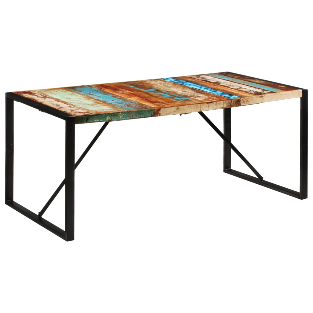 vidaXL Mesa de jantar 175x90x76 cm madeira recuperada maciça