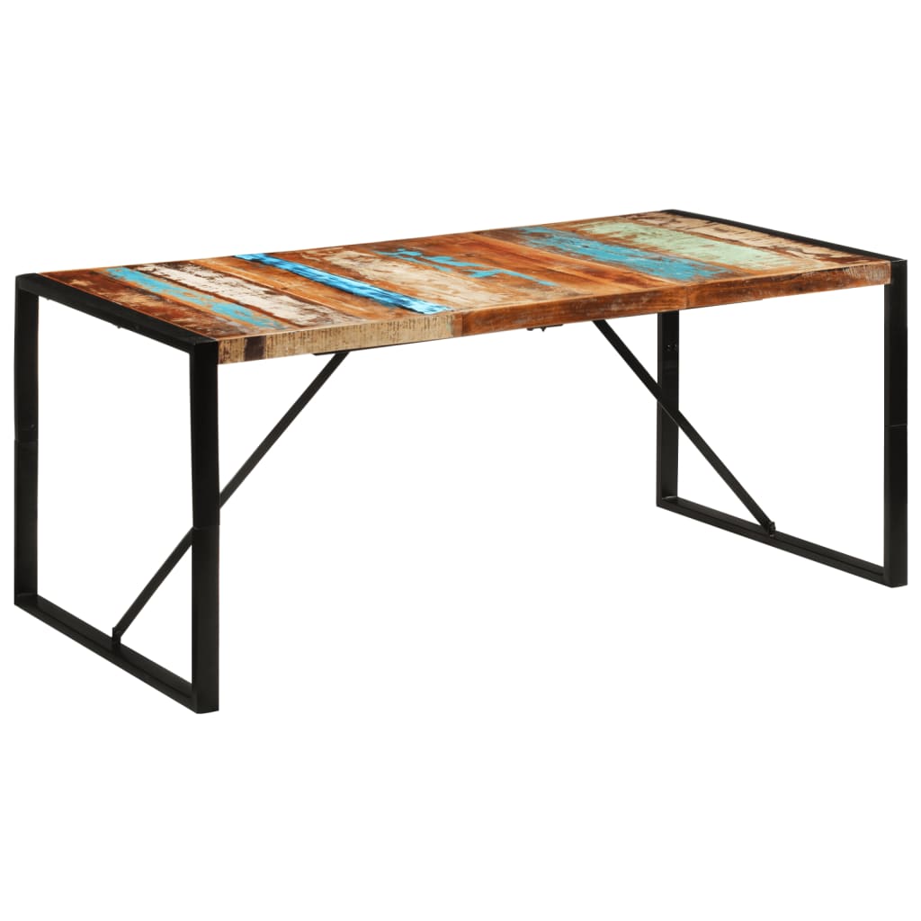 vidaXL Mesa de jantar 175x90x76 cm madeira recuperada maciça