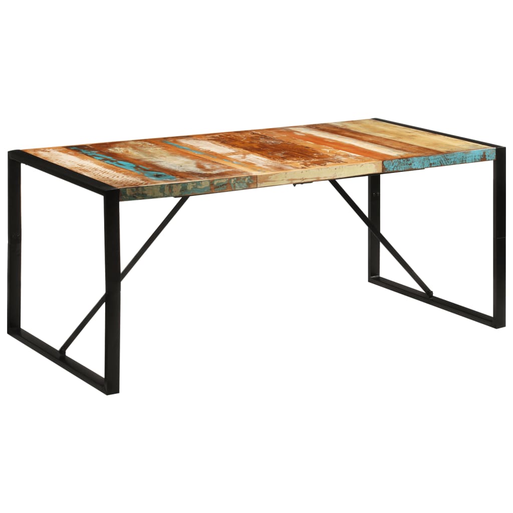 vidaXL Mesa de jantar 175x90x76 cm madeira recuperada maciça