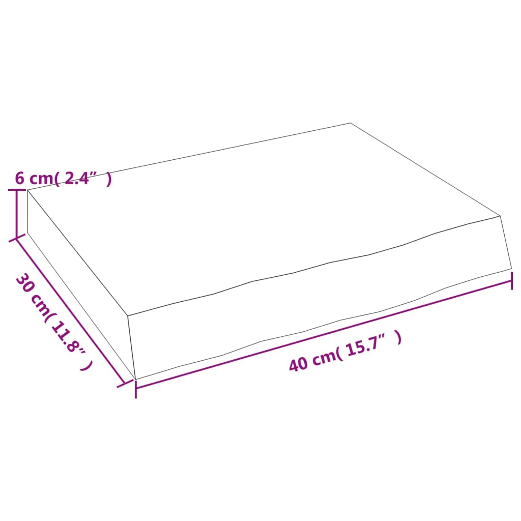 vidaXL Prateleira de parede 40x30x(2-6) cm carvalho tratado castanho