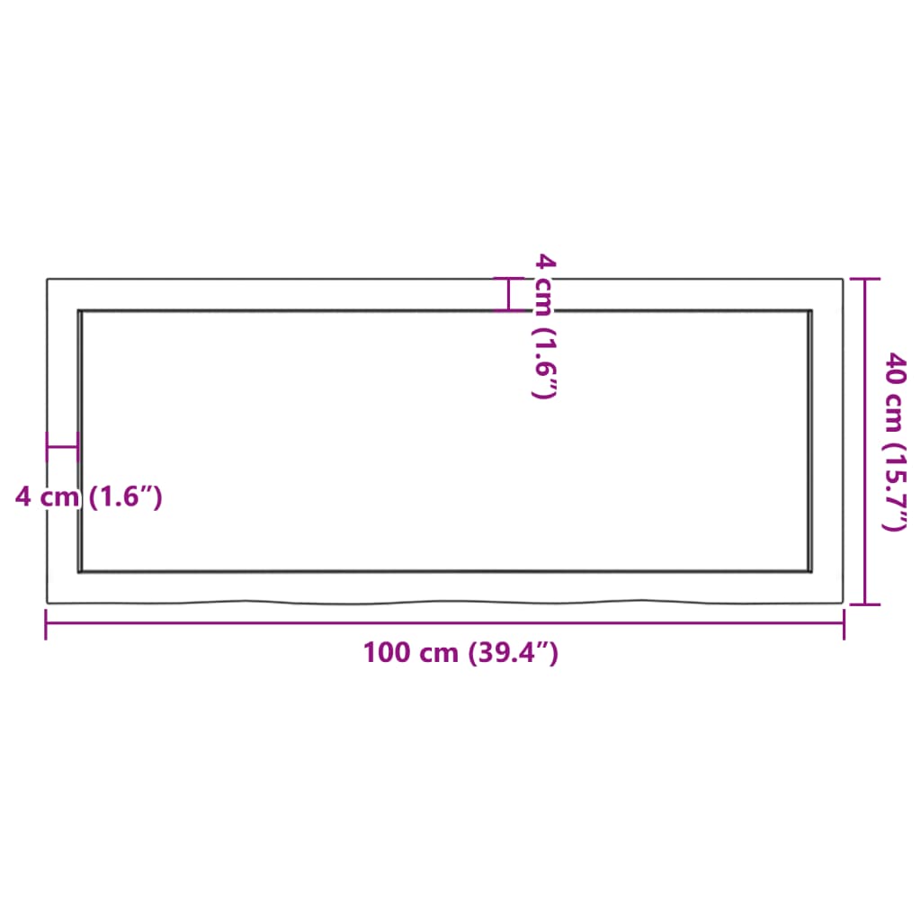 vidaXL Prateleira de parede 100x40x(2-6)cm carvalho maciço não tratado