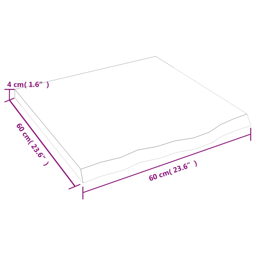 vidaXL Prateleira de parede 60x60x(2-4) cm carvalho tratado castanho