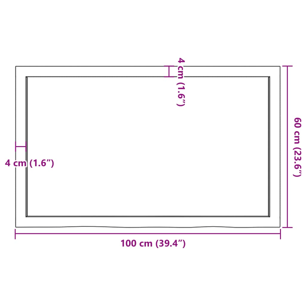 vidaXL Prateleira de parede 100x60x(2-6)cm carvalho maciço não tratado