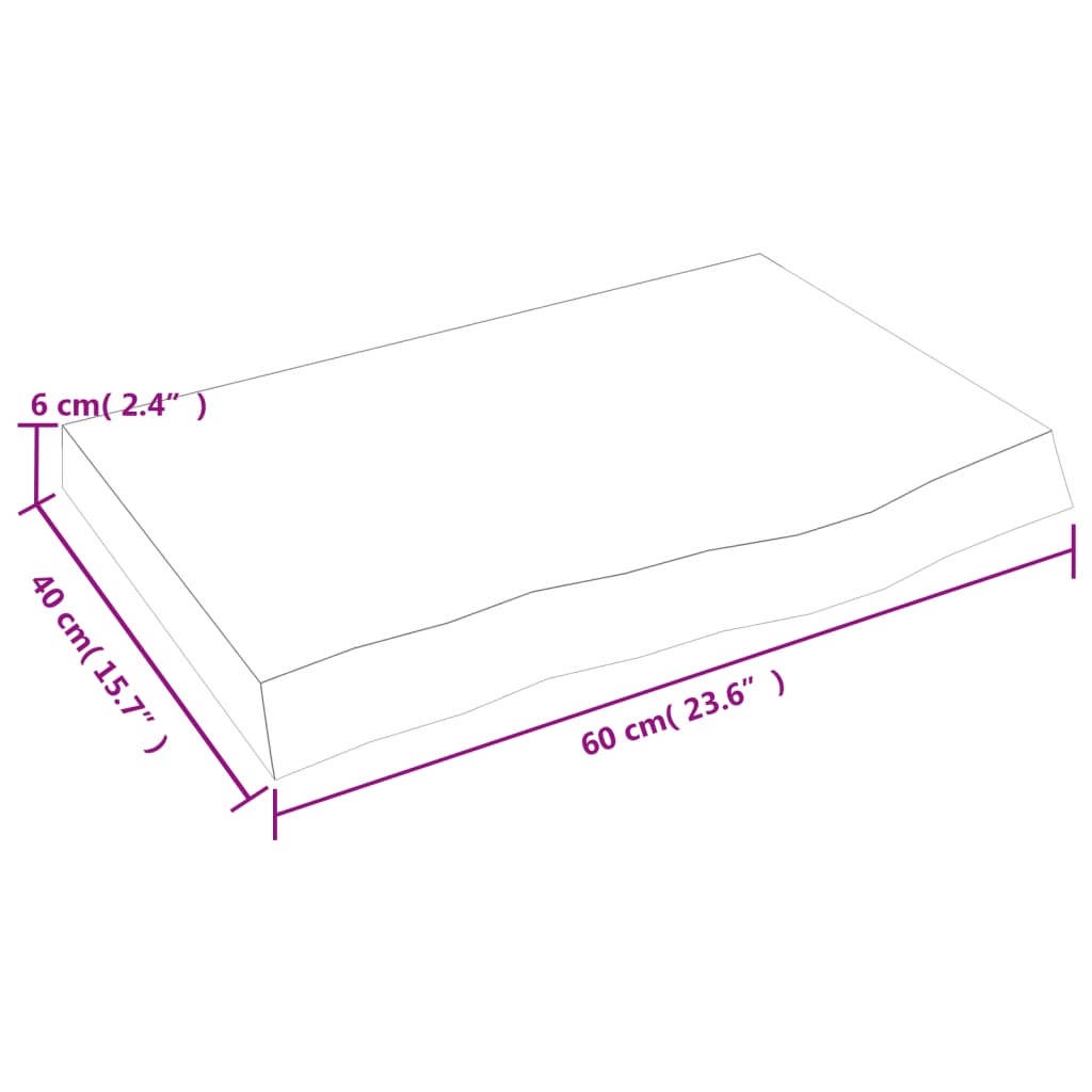 vidaXL Prateleira de parede 60x40x(2-6) cm carvalho tratado castanho