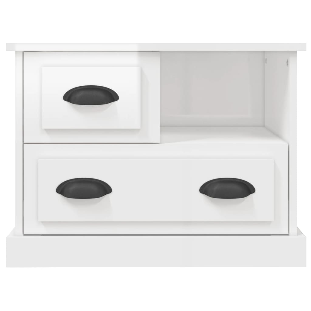 vidaXL Mesa de cabeceira 60x39x45 cm branco brilhante