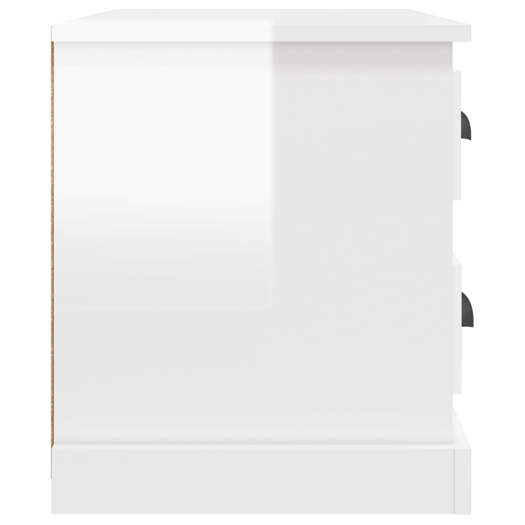 vidaXL Mesa de cabeceira 60x39x45 cm branco brilhante