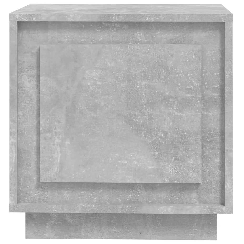 vidaXL Mesa de cabeceira 44x35x45 cm derivados madeira cinza cimento