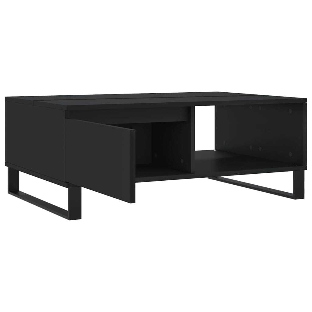 vidaXL Mesa de centro 90x60x35 cm derivados de madeira preto