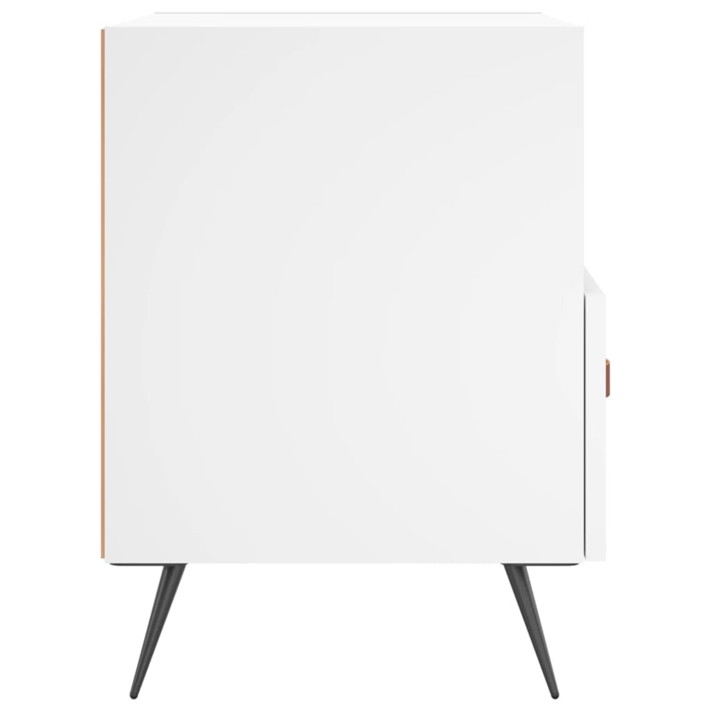 vidaXL Mesa de cabeceira 40x35x47,5 cm derivados de madeira branco