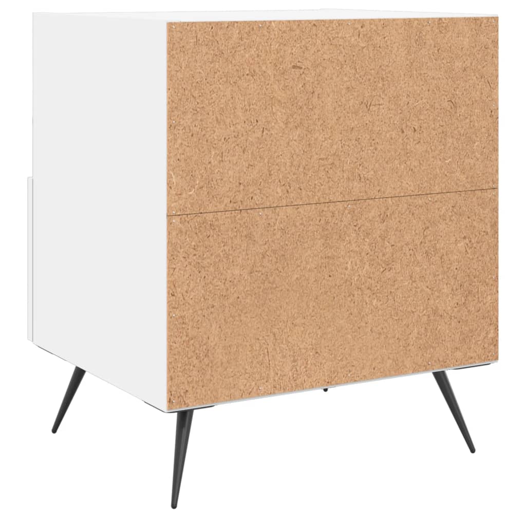 vidaXL Mesa de cabeceira 40x35x47,5 cm derivados de madeira branco