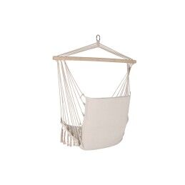 Home ESPRIT|Tuinstoel Home ESPRIT Branco Natural Algodão Madeira 90 x 50 x 130 cm