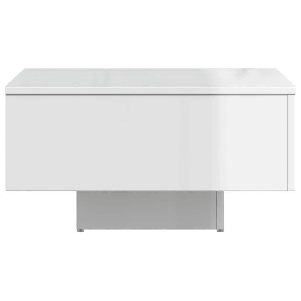 vidaXL Mesa de centro 60x60x31,5 cm contraplacado branco brilhante