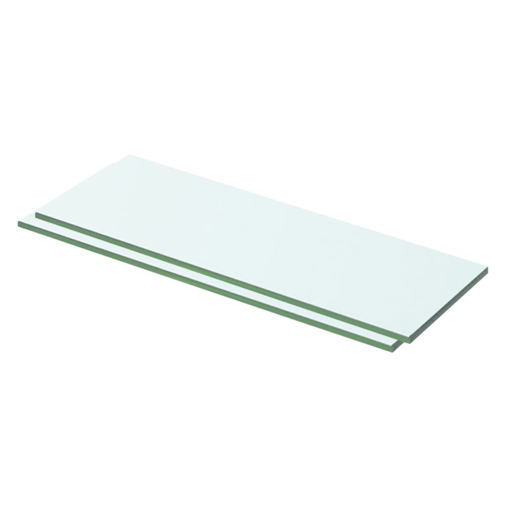 vidaXL Prateleiras 2 pcs 50x12 cm vidro transparente