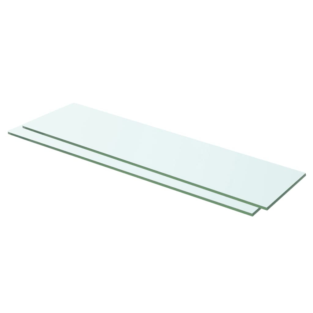 vidaXL Prateleiras 2 pcs 60x12 cm vidro transparente