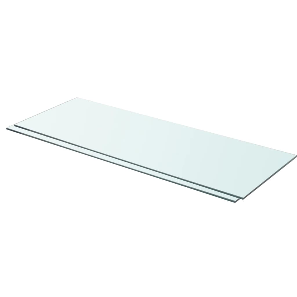 vidaXL Prateleiras 2 pcs 80x30 cm vidro transparente