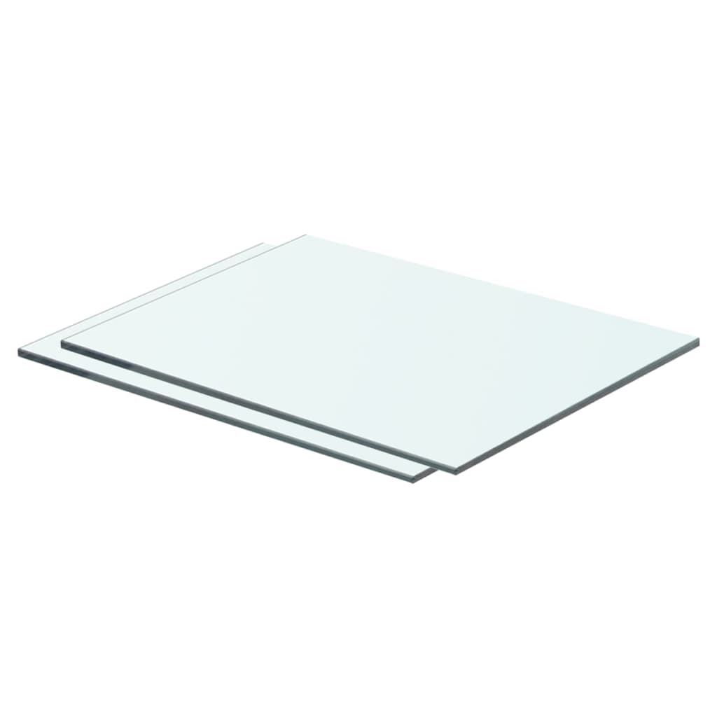 vidaXL Prateleiras 2 pcs 40x25 cm vidro transparente