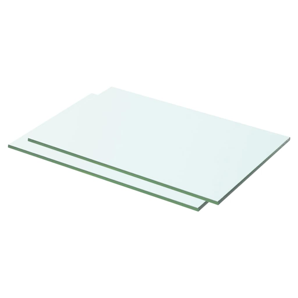 vidaXL Prateleiras 2 pcs 50x25 cm vidro transparente