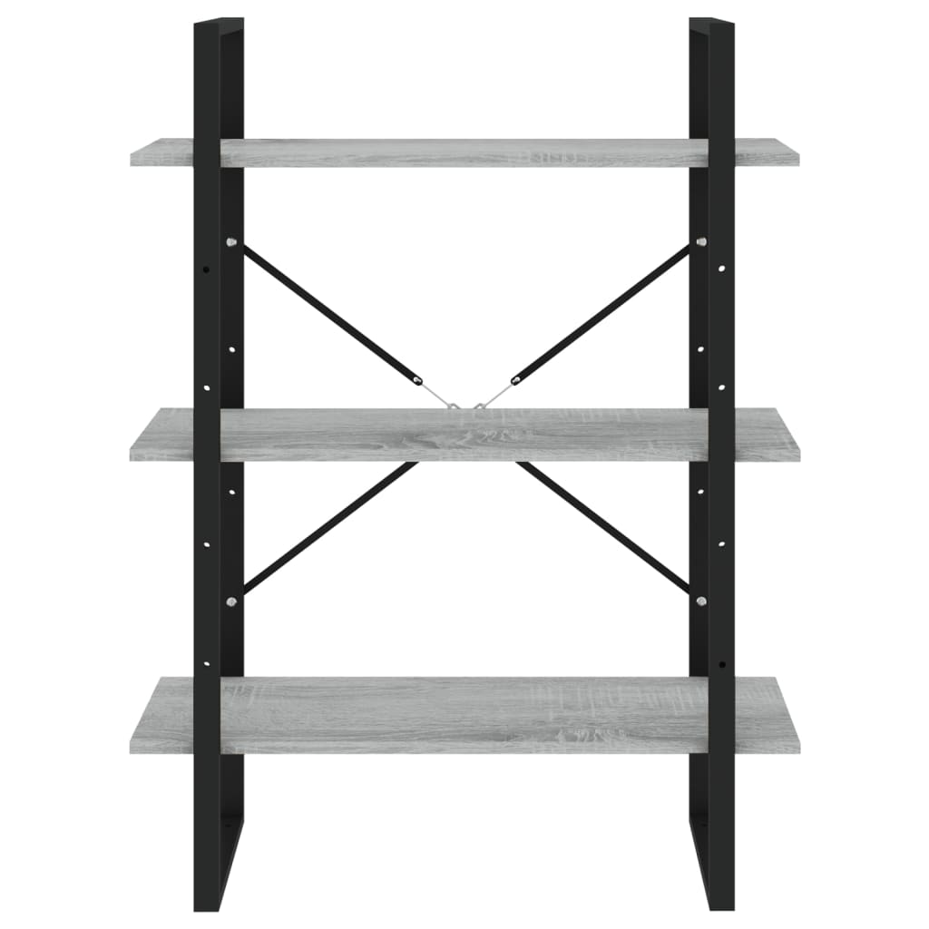 vidaXL Estante 5 prat. 80x30x175 cm derivados madeira cinzento sonoma