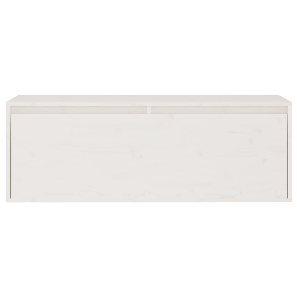 vidaXL Armário de parede 100x30x35 cm madeira de pinho maciça branco