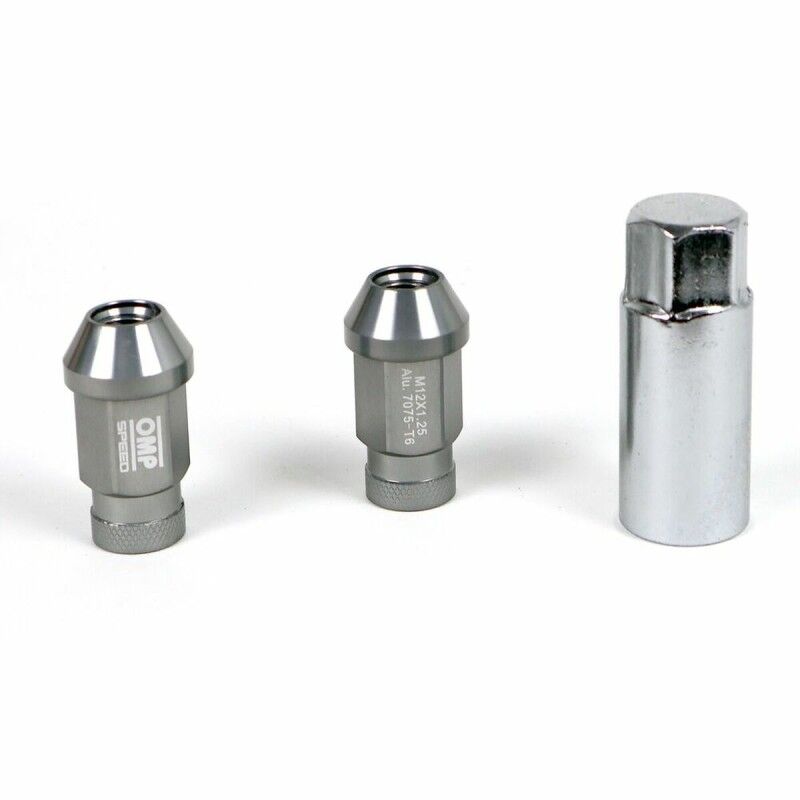 OMP|Set Porcas OMP Antracite 40 mm 20 uds M12 x 1,50 OMP|Set Porcas OMP Antracite 40 mm 20 uds M12 x 1,50
