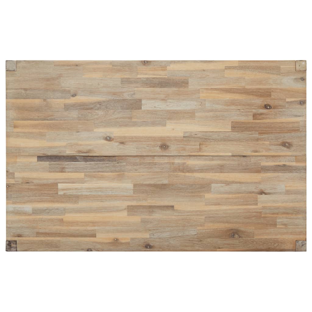 vidaXL Mesa de jantar 110x70x75 cm madeira de acácia maciça