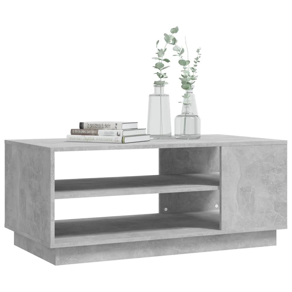 vidaXL Mesa de centro 102x55x43 cm aglomerado cinzento cimento