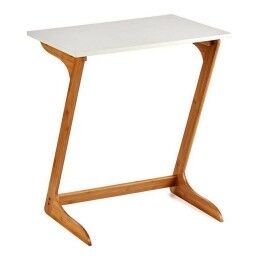 Home ESPRIT|Mesa de apoio Home ESPRIT Preto Natural Cristal Abeto 46 x 46 x 55,5 cm