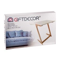 Kinvara|Mesa de apoio Kinvara WD2021329426 Branco Castanho Natural 40 x 68,5 x 60 cm