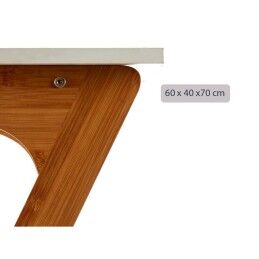 Kinvara|Mesa de apoio Kinvara WD2021329426 Branco Castanho Natural 40 x 68,5 x 60 cm