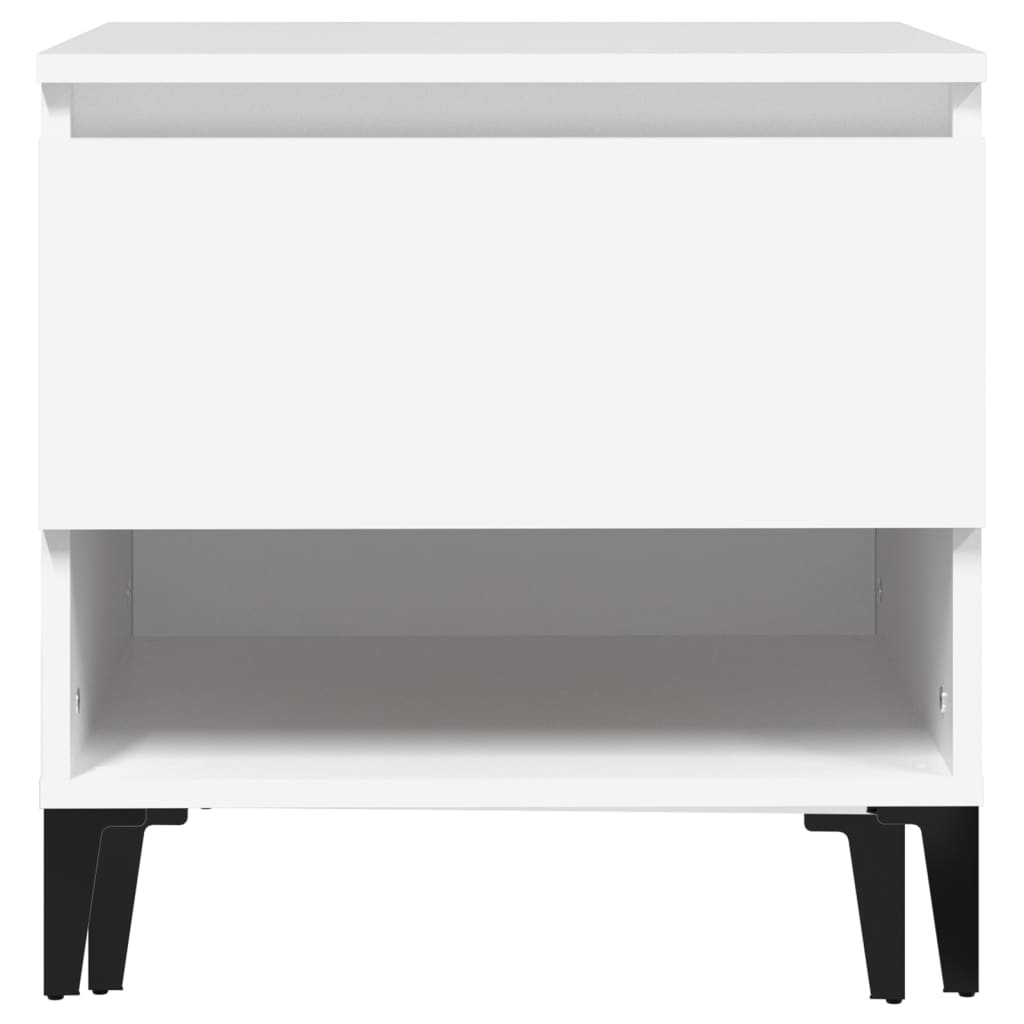 vidaXL Mesa de apoio 50x46x50 derivados de madeira branco