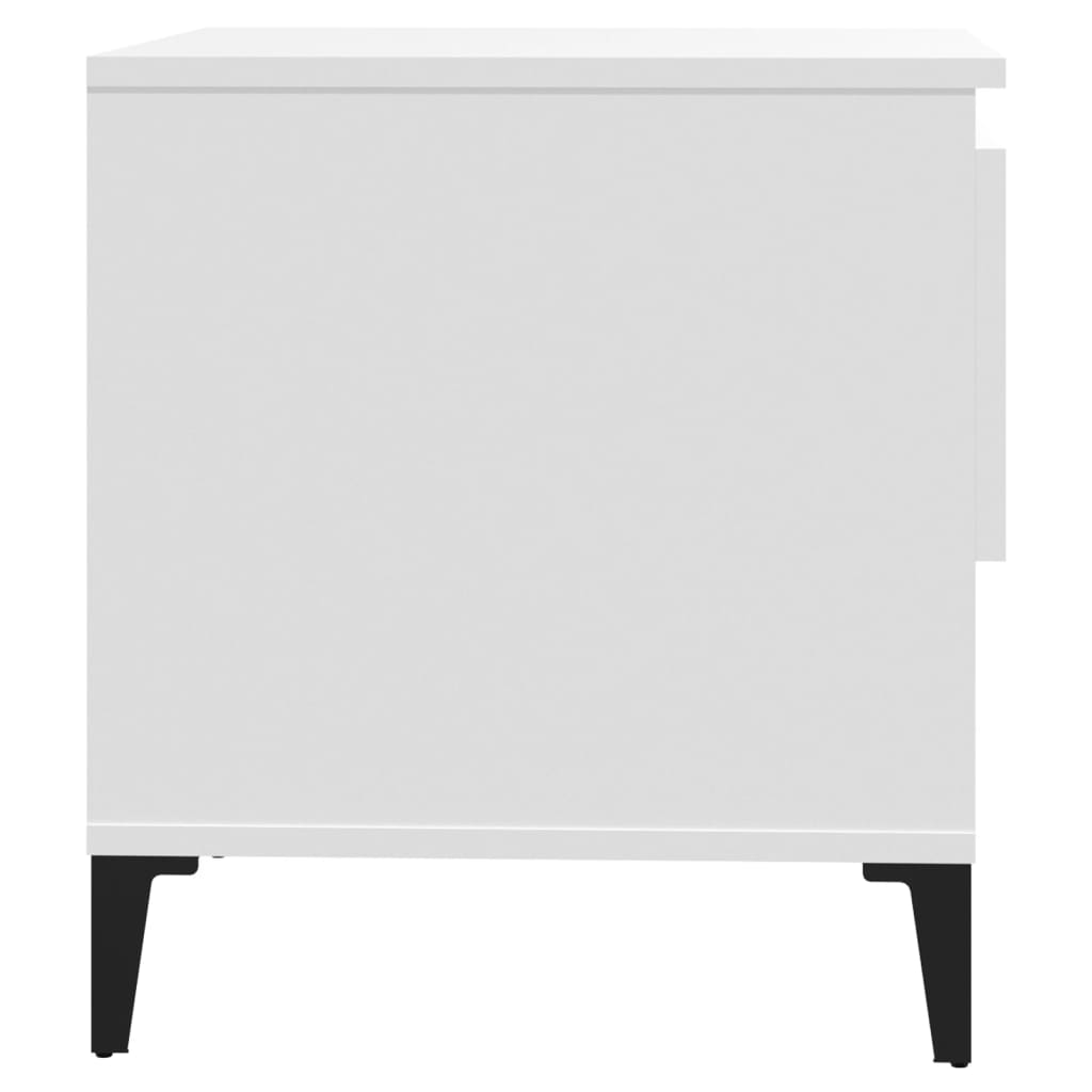 vidaXL Mesa de apoio 50x46x50 derivados de madeira branco