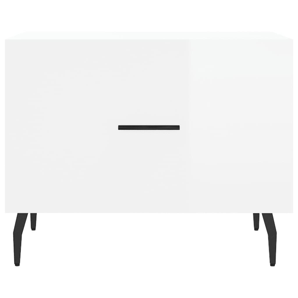 vidaXL Mesas de centro 2 pcs 50x50x40 cm branco brilhante