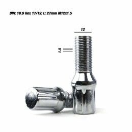OMP|Set Porcas OMP 27 mm Prata 20 uds M12 x 1,50