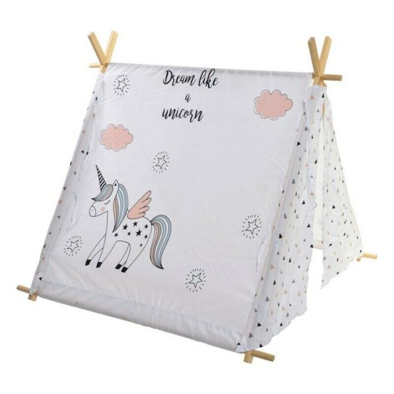 DKD Home Decor|Tenda de Campanha DKD Home Decor Algodão Madeira Unicórnio (110 x 110 x 106 cm) DKD Home Decor|Tenda de Campanha DKD Home Decor Algodão Madeira Unicórnio (110 x 110 x 106 cm)