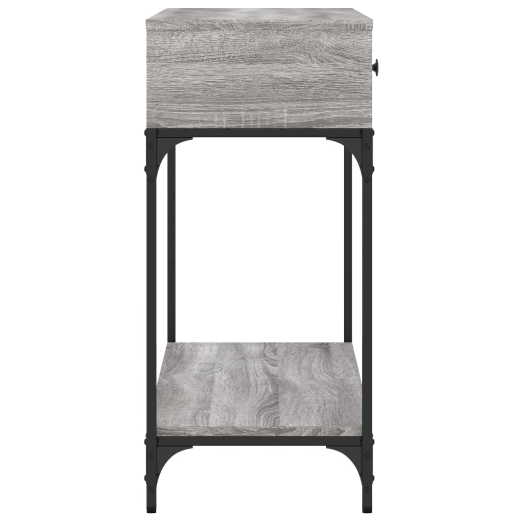 vidaXL Mesa consola 100x34,5x75cm derivados de madeira cinzento sonoma