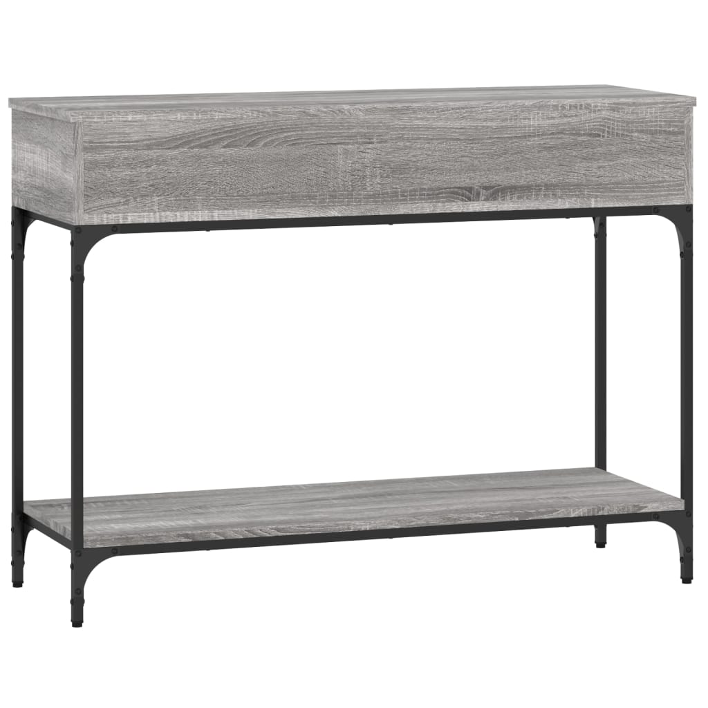 vidaXL Mesa consola 100x34,5x75cm derivados de madeira cinzento sonoma