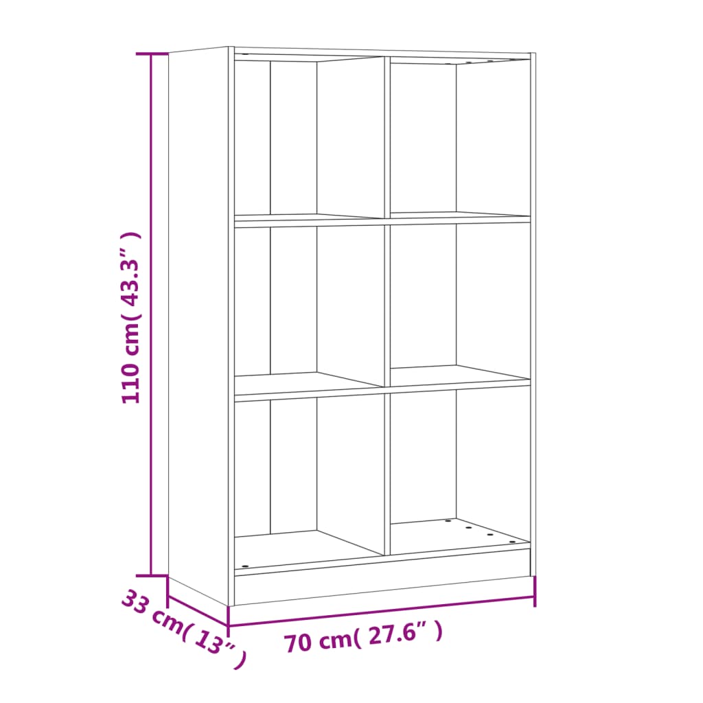 vidaXL Estante 70x33x110 cm madeira de pinho maciça branco